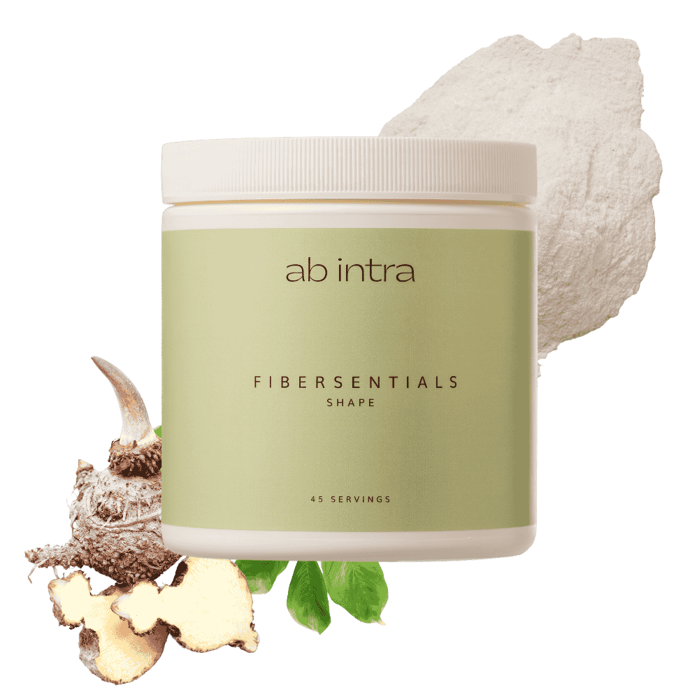 Weight loss fiber supplement - AB INTRA Fibersentials SHAPE backimage with konjac glucomannan