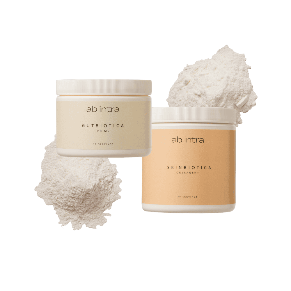 Gut and skin health bundle AB INTRA The Ultimate Glow - packaging with powder